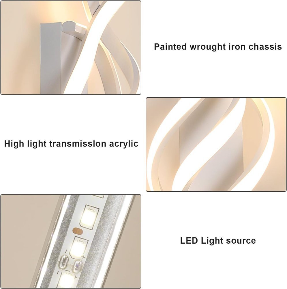 POWERTECH LED φωτιστικό τοίχου , 12W, 4000K, 960lm, λευκό 6700 - Image 3