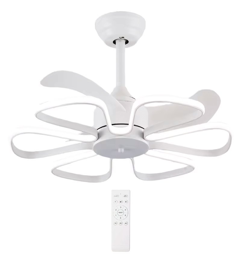 POWERTECH ανεμιστήρας οροφής  με LED φως, 96W, Φ55x35cm, λευκός 7186