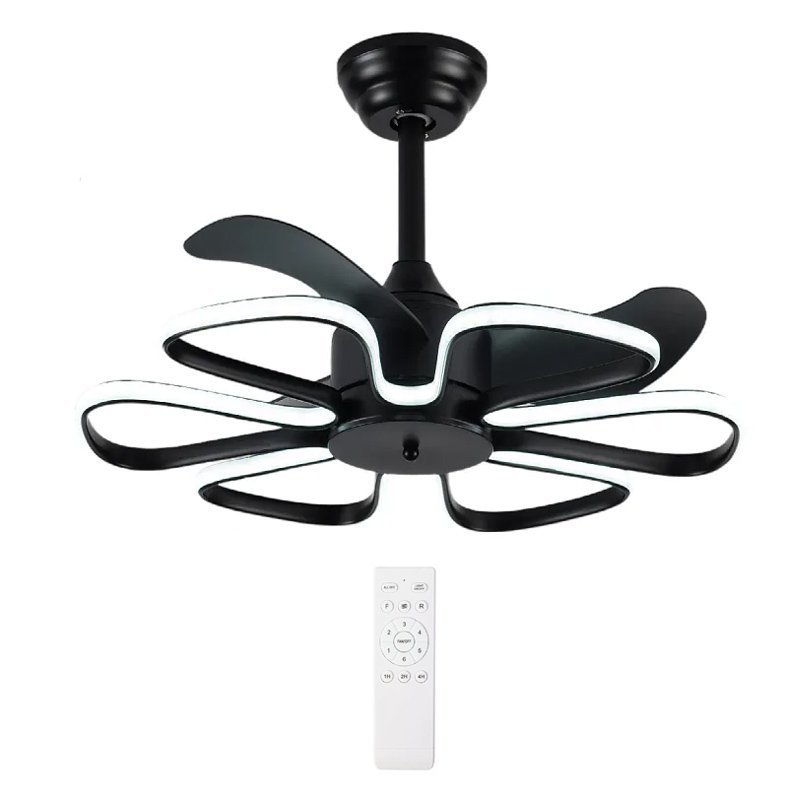 POWERTECH ανεμιστήρας οροφής  με LED φως, 96W, Φ55x35cm, μαύρος 7187