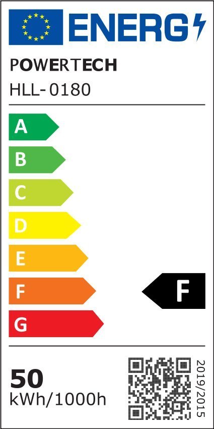 LED fotistiko orofis, 50W, 4000K, F60cm x 120cm, mayro 8431 Ensomatomeno LED