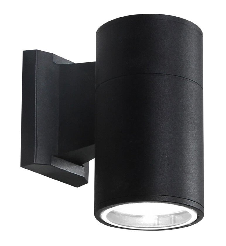 POWERTECH φωτιστικό τοίχου  για GU10 λάμπα, μεταλλικό, IP65, μαύρο 8828