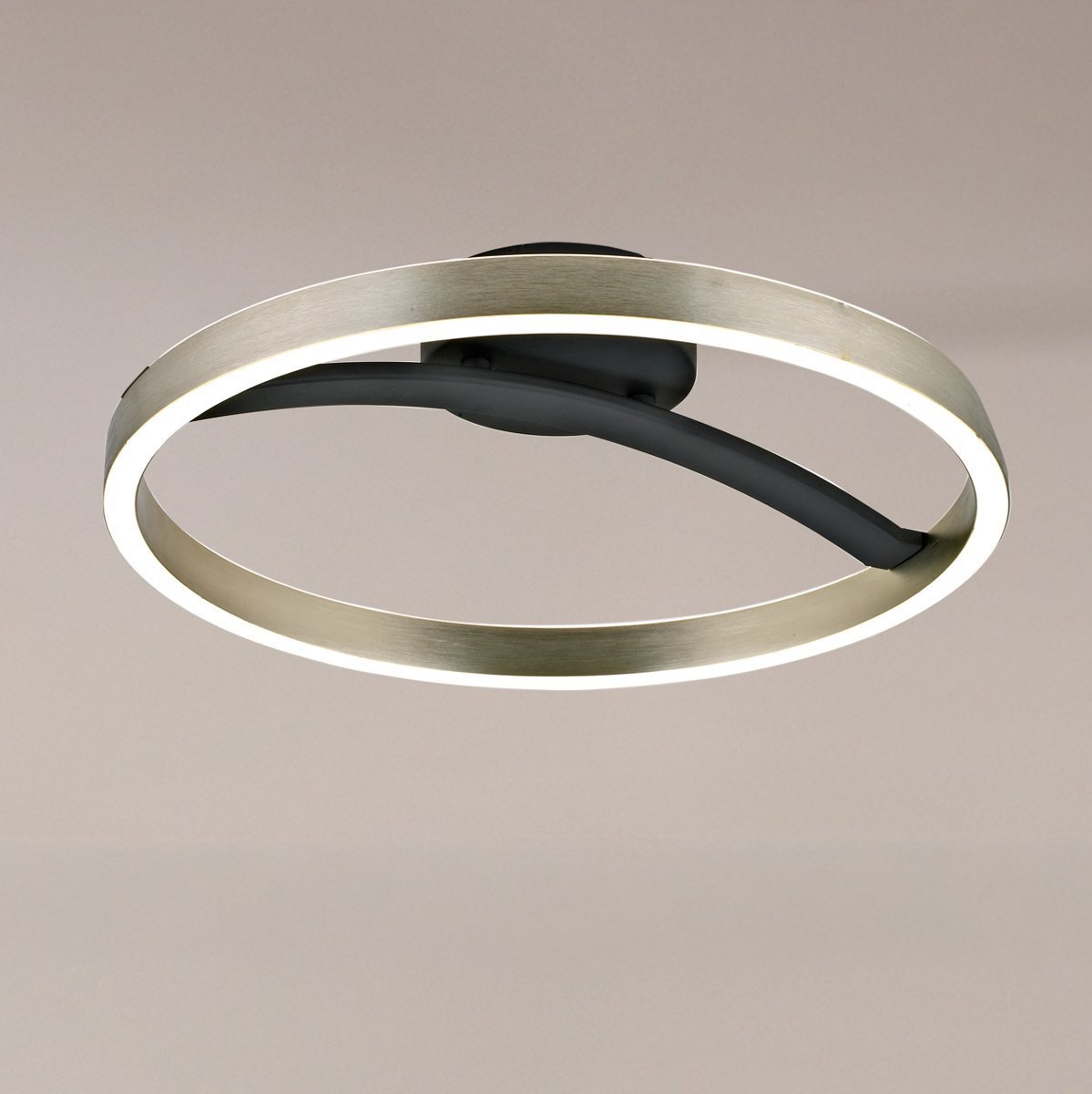 POWERTECH LED φωτιστικό οροφής , 29W, 4000K, Φ38x10cm, ασημί/μαύρο 9100 - Image 2