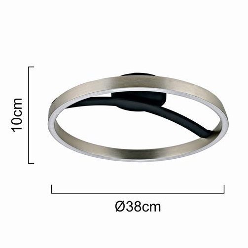 POWERTECH LED φωτιστικό οροφής , 29W, 4000K, Φ38x10cm, ασημί/μαύρο 9100 - Image 4