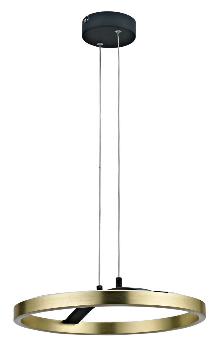 POWERTECH LED φωτιστικό οροφής , 29W, 4000K, Φ38x120cm, χρυσό/μαύρο 9101
