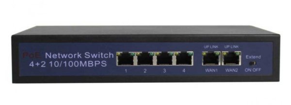 LONGSE PoE switch , 4x LAN port & 2x WAN port, 10/100Mbps 3839