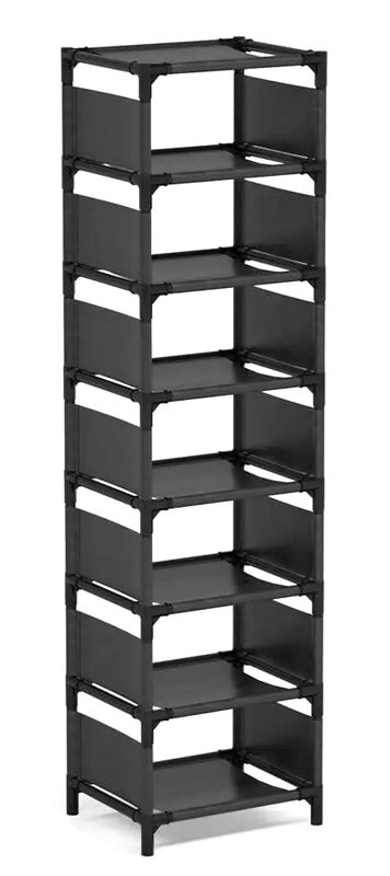 HOME USE υφασμάτινη παπουτσοθήκη , 7 θέσεων, 33x28x128cm, γκρι 5375