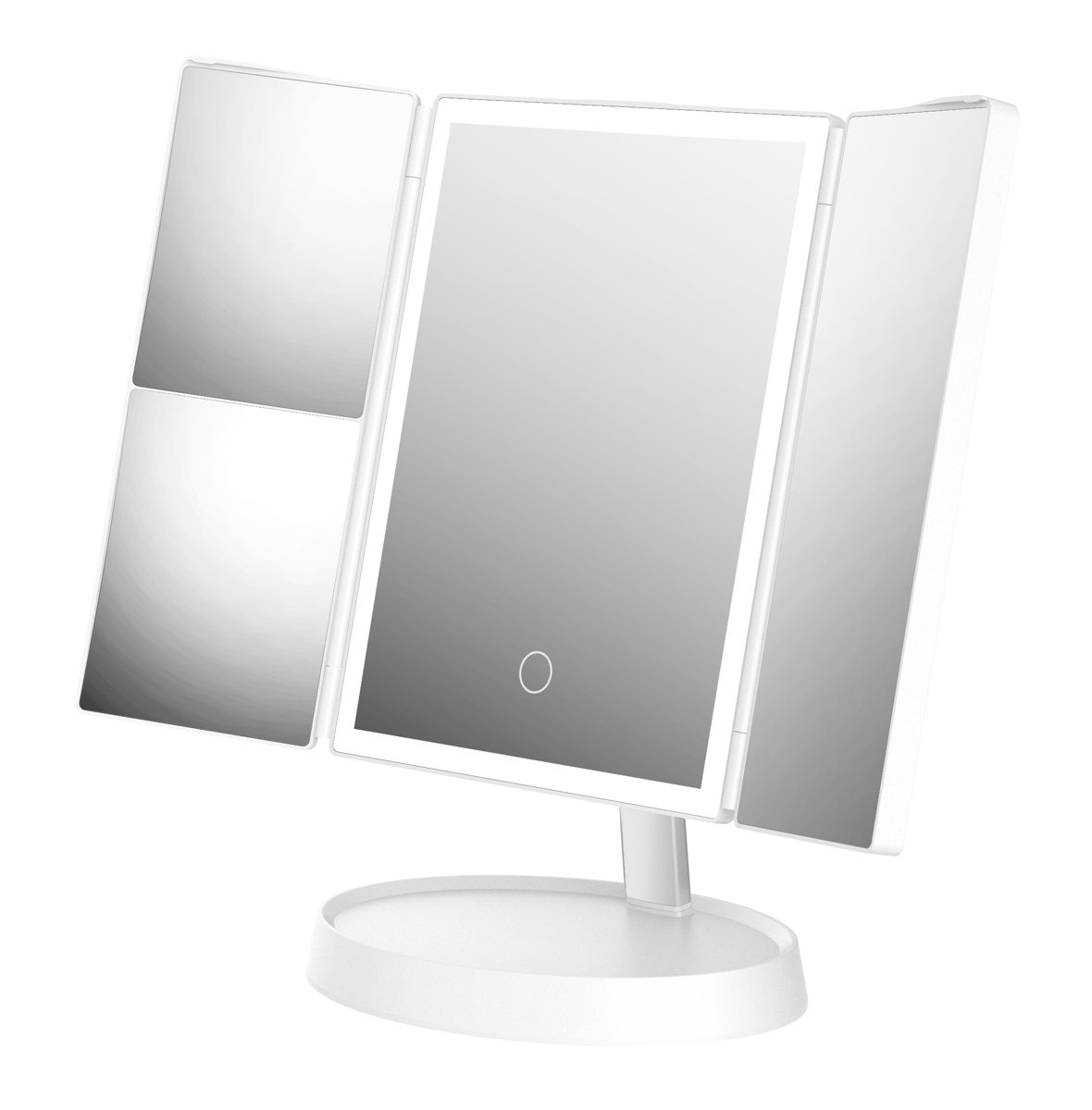 HOME USE επιτραπέζιος καθρέφτης , LED φως, 1x/2x/3x zoom, 2000mAh, λευκός 6583 - Image 6