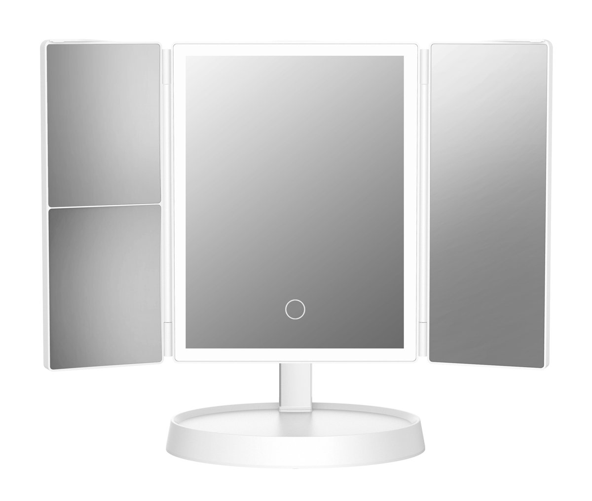 HOME USE επιτραπέζιος καθρέφτης , LED φως, 1x/2x/3x zoom, 2000mAh, λευκός 6583