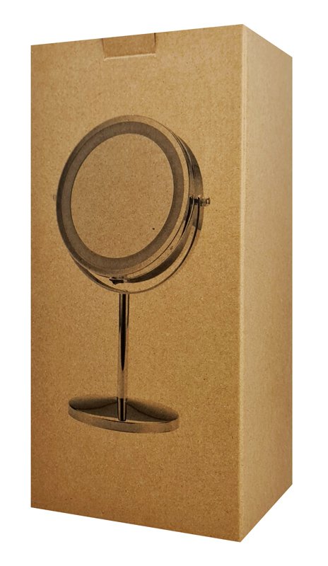 HOME USE επιτραπέζιος καθρέφτης με LED φως, 1x/5x zoom, ασημί 6585 - Image 9