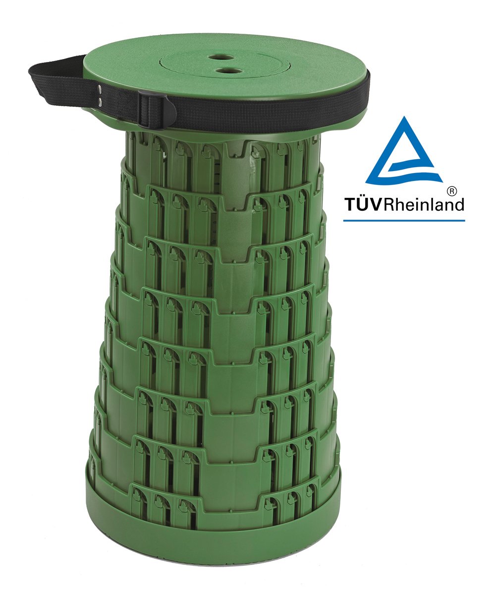 POWERTECH πτυσσόμενο καρεκλάκι , αντοχή έως 250kg, 25.5x45cm, πράσινο 8135
