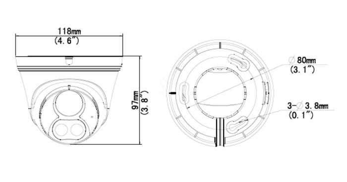 UNIARCH IP κάμερα , 2.8mm 3MP, IP67, PoE, LED, SD, IR 30m 5506 - Image 3