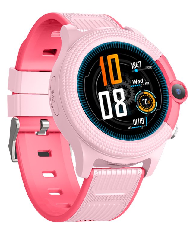 INTIME GPS smartwatch για παιδιά , 1.28", camera, 4G, IPX7, ροζ 4309