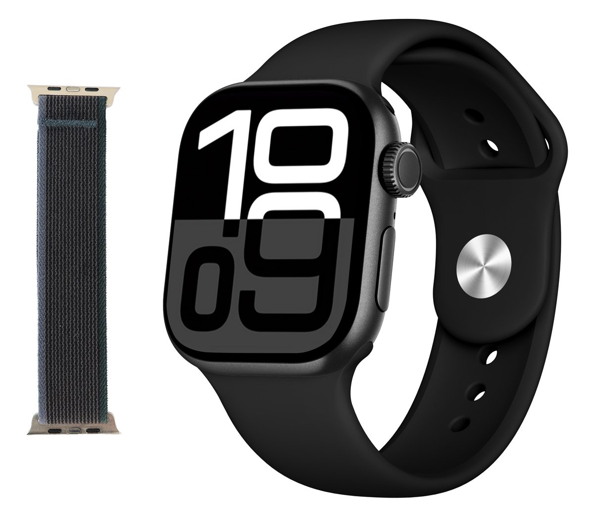 NTME smartwatch A10 Pro με 2x λουράκια, heart rate, 2.04" AMOLED, P65, μαύρο 9186