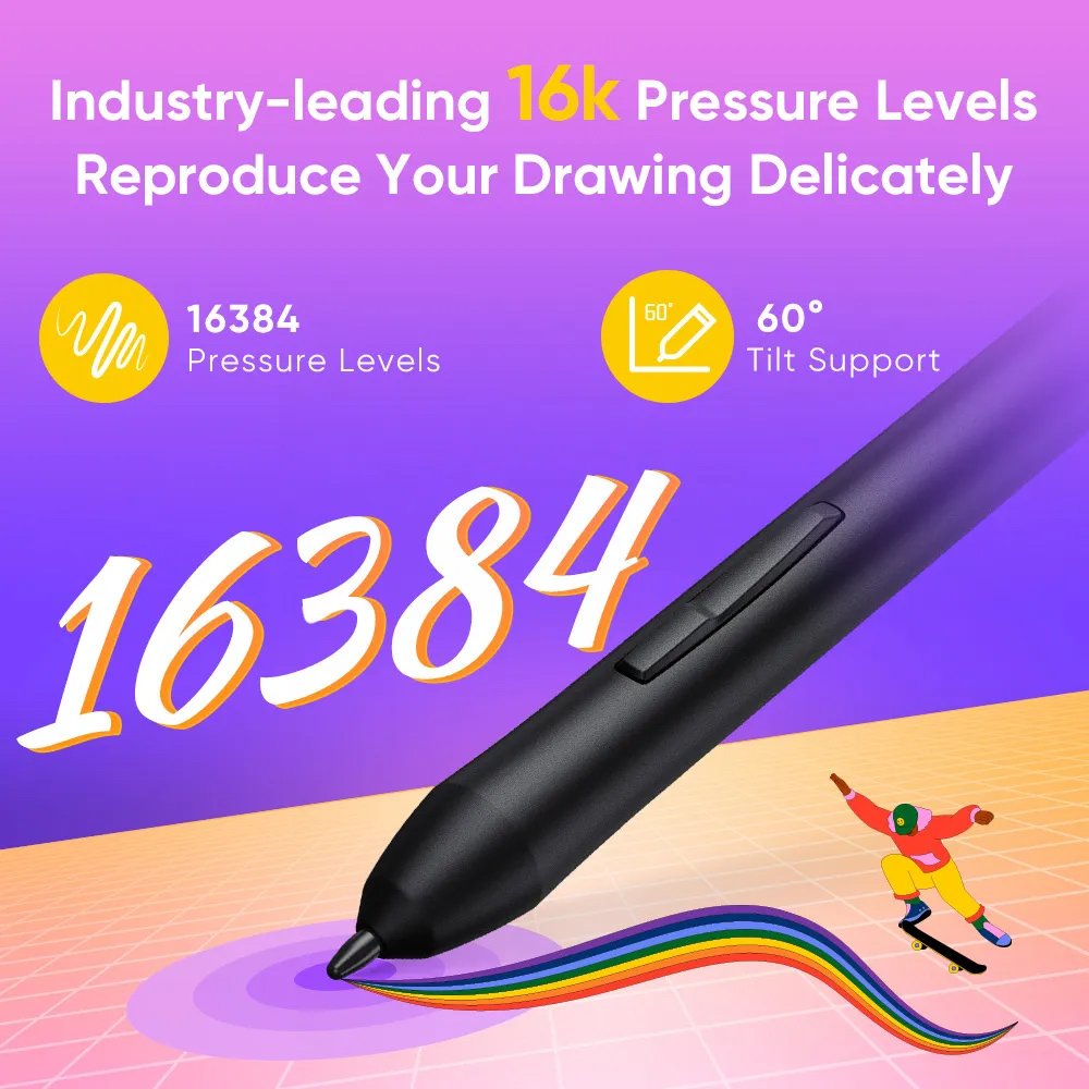 XP-PEN ταμπλέτα σχεδίασης με γραφίδα Deco 640, 160x90mm, μαύρο 9468 - Image 3