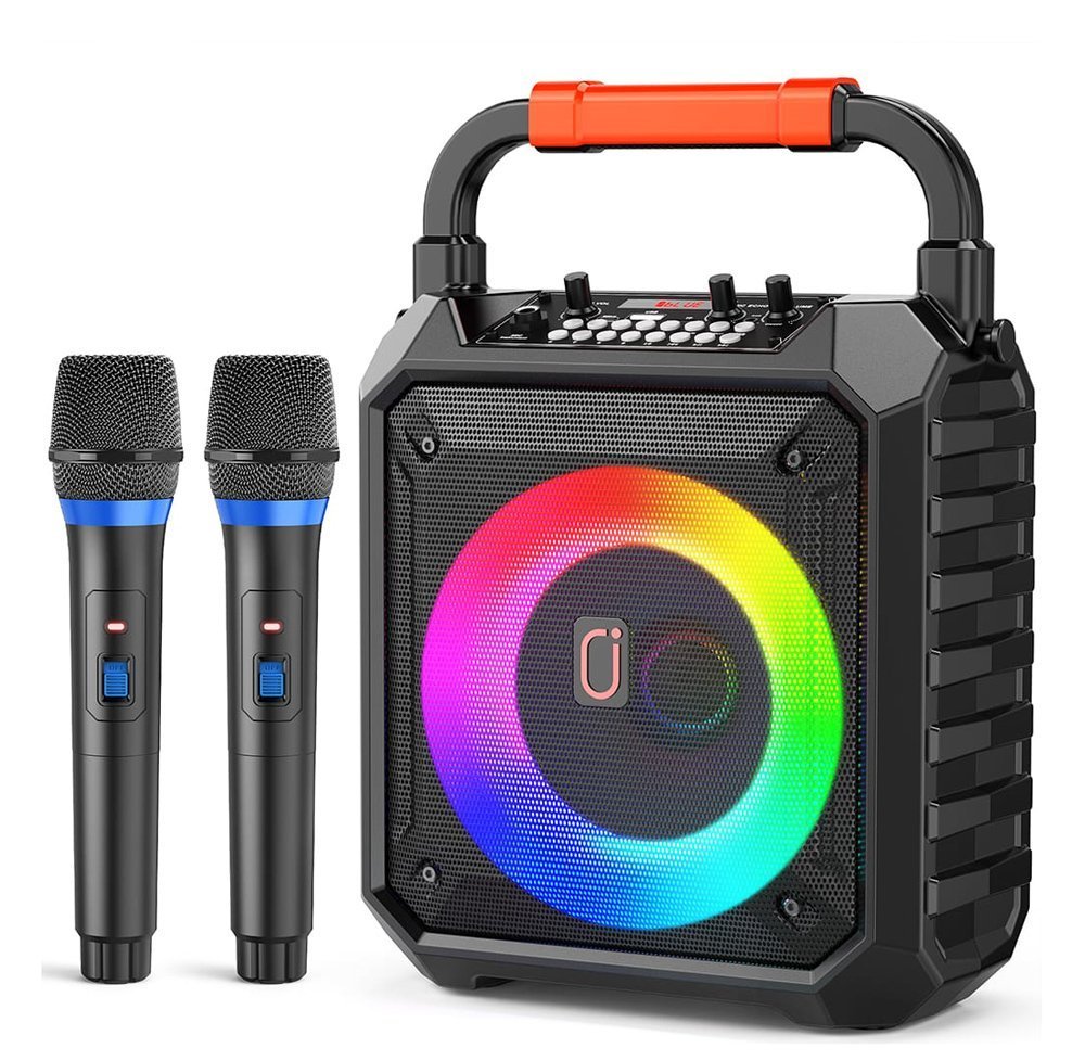 JYX φορητό ηχείο T17-T με 2x μικρόφωνα, 15W, 3000mah, LED, μαύρο 7279