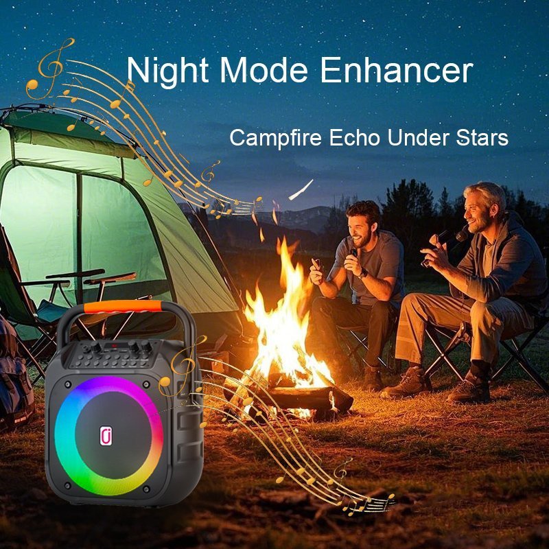 JYX φορητό ηχείο T26-T με 2x μικρόφωνα, 20W, 4000mah, LED, μαύρο 9589 - Image 10