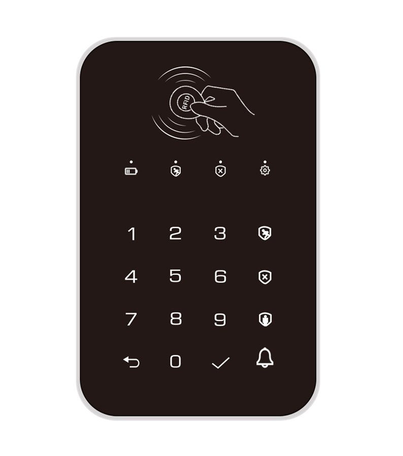 Ασύρματο πληκτρολόγιο συναγερμού , αφής, RFID 5291