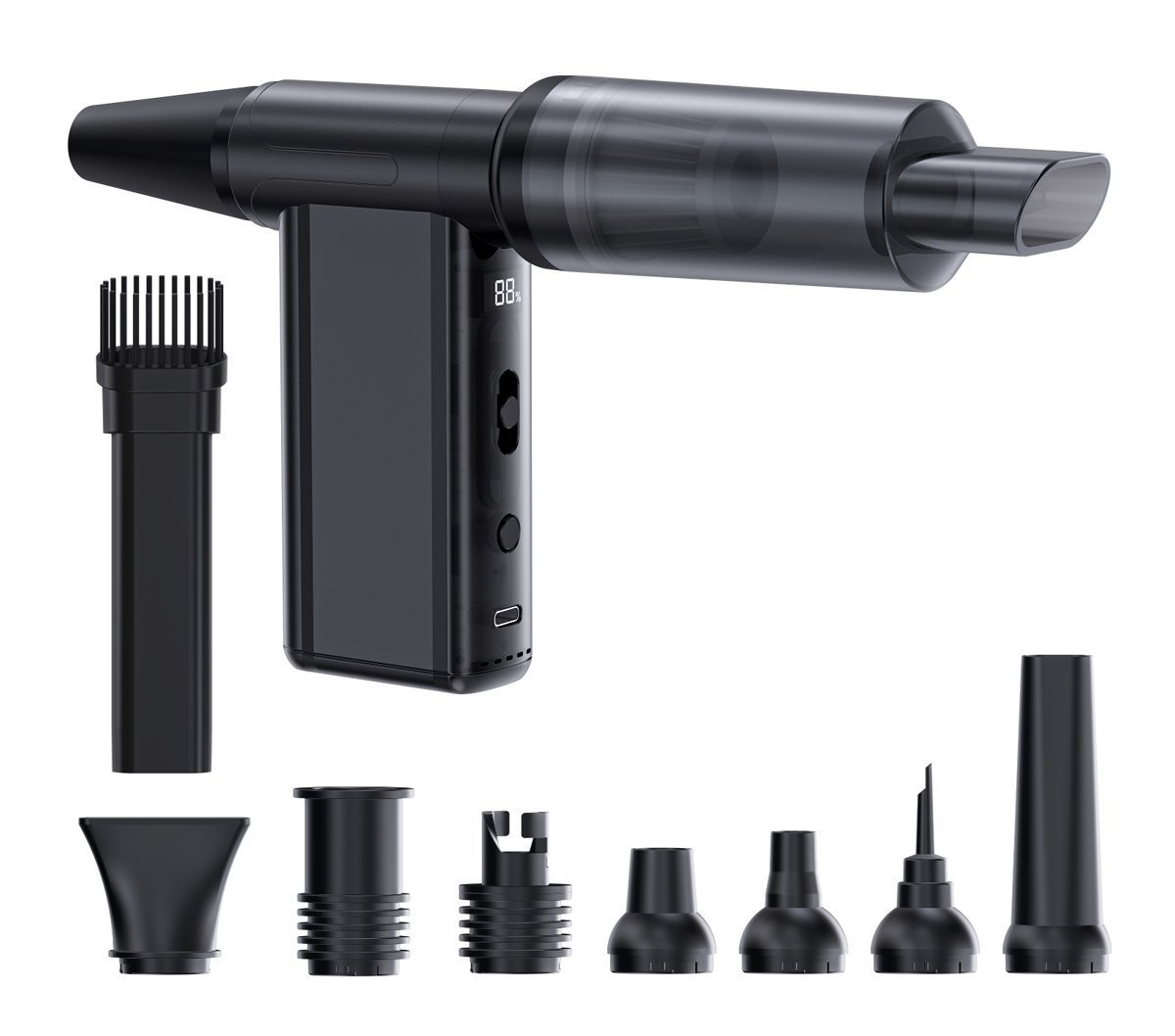 KINZIR 2 σε 1 σκουπάκι χειρός & air duster AD51, 180W, 4000mAh, μαύρο 8331