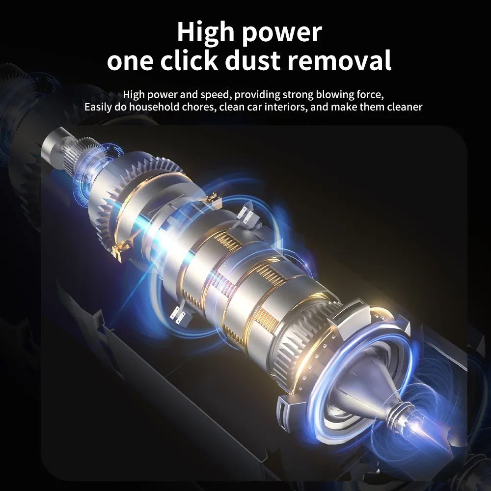 KINZIR 2 σε 1 σκουπάκι χειρός & air duster VC43, 70W, 6000mAh, μαύρο 7355 - Image 4