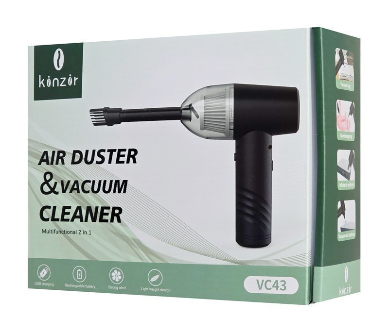 KINZIR 2 σε 1 σκουπάκι χειρός & air duster VC43, 70W, 6000mAh, μαύρο 7355 - Image 6