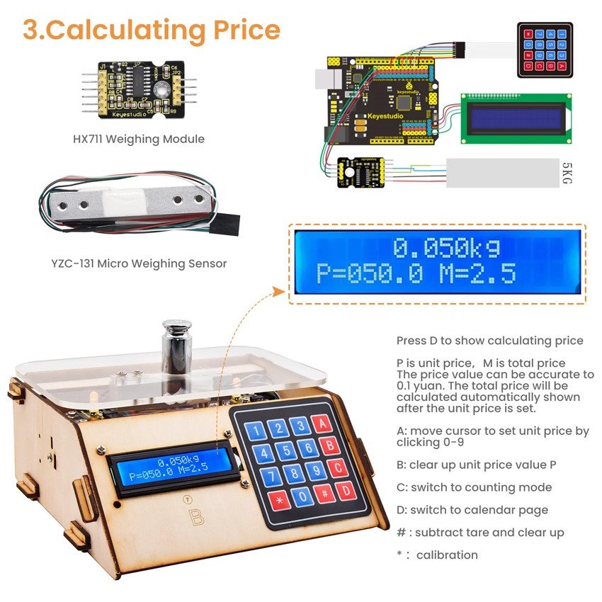 KEYESTUDIO Electronic Scale Kit για Arduino 5081 - Image 2