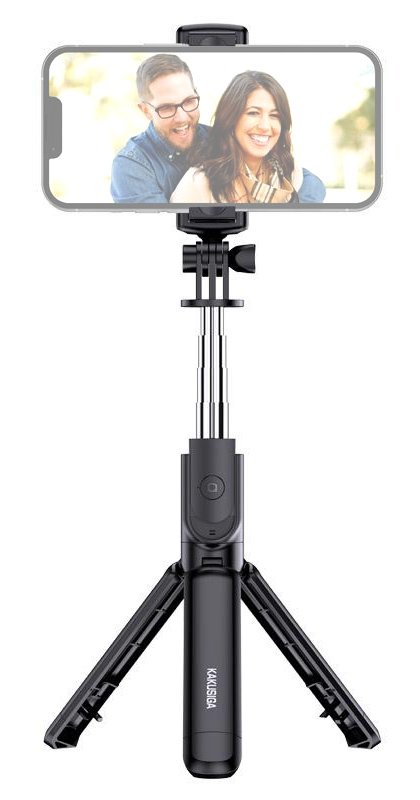 KAKUSIGA selfie stick με τρίποδο, έως 70cm, Bluetooth, μαύρο 9173