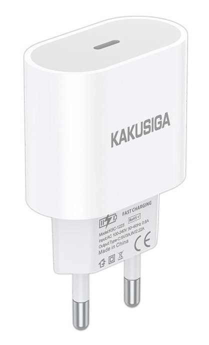 KAKUSIGA φορτιστής τοίχου , USB-C, 20W, λευκός 9569