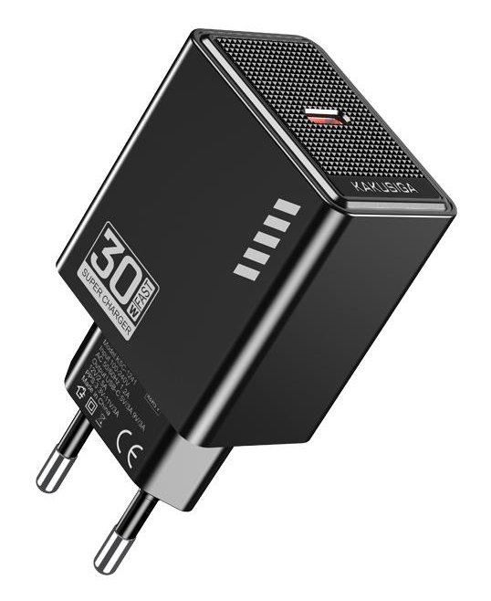 KAKUSIGA φορτιστής τοίχου , USB-C, 30W, μαύρος 9565