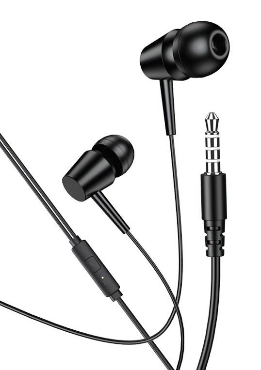KAKUSIGA earphones με μικρόφωνο , 3.5mm σύνδεση, 10mm, 1.1m, μαύρα 8285