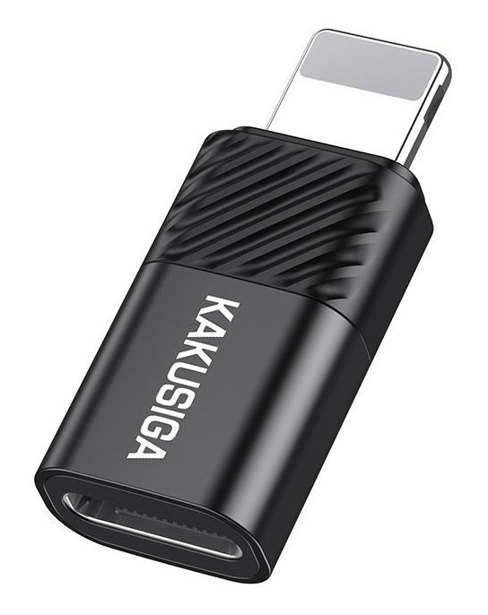 KAKUSIGA αντάπτορας Lightning σε USB-C , 480Mbps, 2A, μαύρος 9162