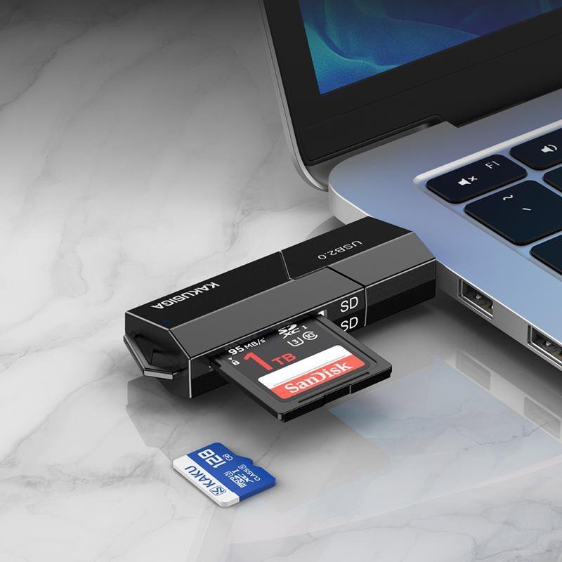 KAKUSIGA card reader για SD & micro SD, 480Mbps, USB σύνδεση, μαύρο 8297 - Image 2