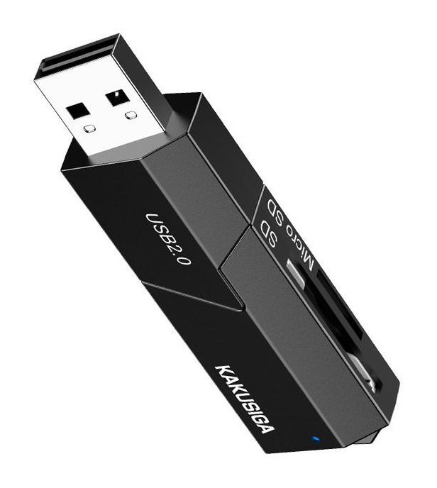 KAKUSIGA card reader για SD & micro SD, 480Mbps, USB σύνδεση, μαύρο 8297 - Image 3