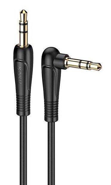 KAKUSIGA καλώδιο ήχου 3.5mm , AUX, 90°, HiFi 1m, μαύρο 9164