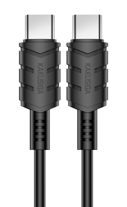 KAKUSIGA καλώδιο USB-C σε USB-C , 60W, 480Mbps, 1.2m, μαύρο 8279