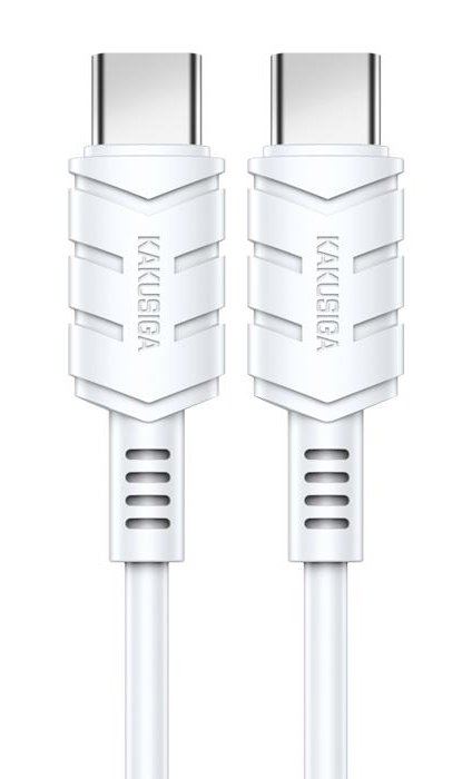 KAKUSIGA καλώδιο USB-C σε USB-C , 60W, 480Mbps, 1.2m, λευκό 8280