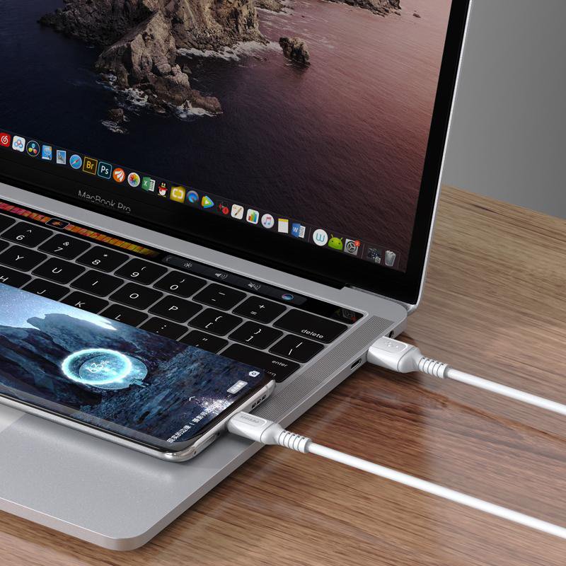 KAKUSIGA καλώδιο USB-C σε USB , 3A, 480Mbps, 1m, λευκό 8271 - Image 2