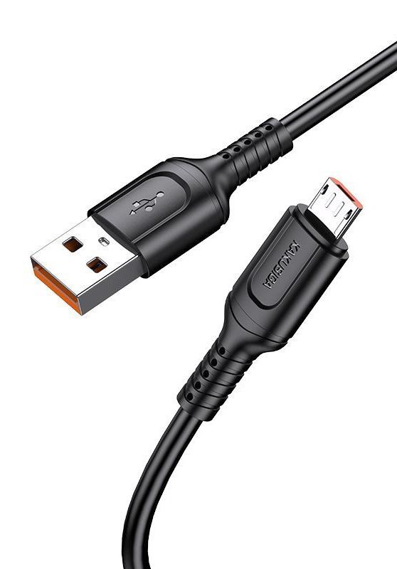 KAKUSIGA καλώδιο micro USB σε USB , 2.4A, 480Mbps, 1m, μαύρο 8272 - Image 3
