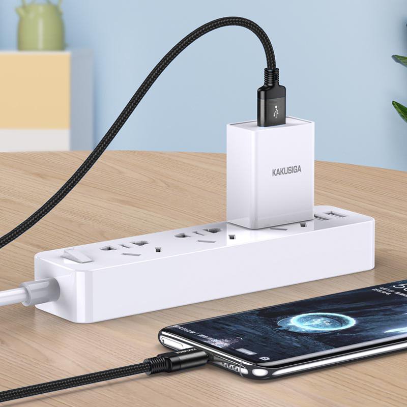 KAKUSIGA καλώδιο USB-C σε USB , 3A, 480Mbps, 1m, μαύρο 8267 - Image 2