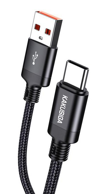 KAKUSIGA καλώδιο USB-C σε USB , 3A, 480Mbps, 1m, μαύρο 8267