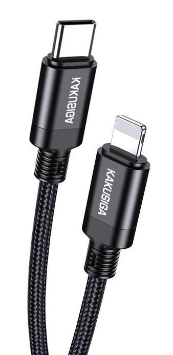 KAKUSIGA καλώδιο Lightning σε USB-C , 27W, 480Mbps, 1m, μαύρο 8268