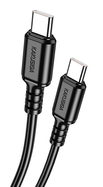 KAKUSIGA καλώδιο USB-C σε USB-C , 60W, 480Mbps, 1m, μαύρο 8258