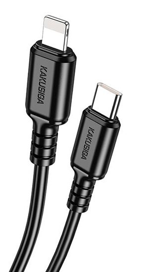 KAKUSIGA καλώδιο Lightning σε USB-C , 20W, 480Mbps, 1m, μαύρο 8260
