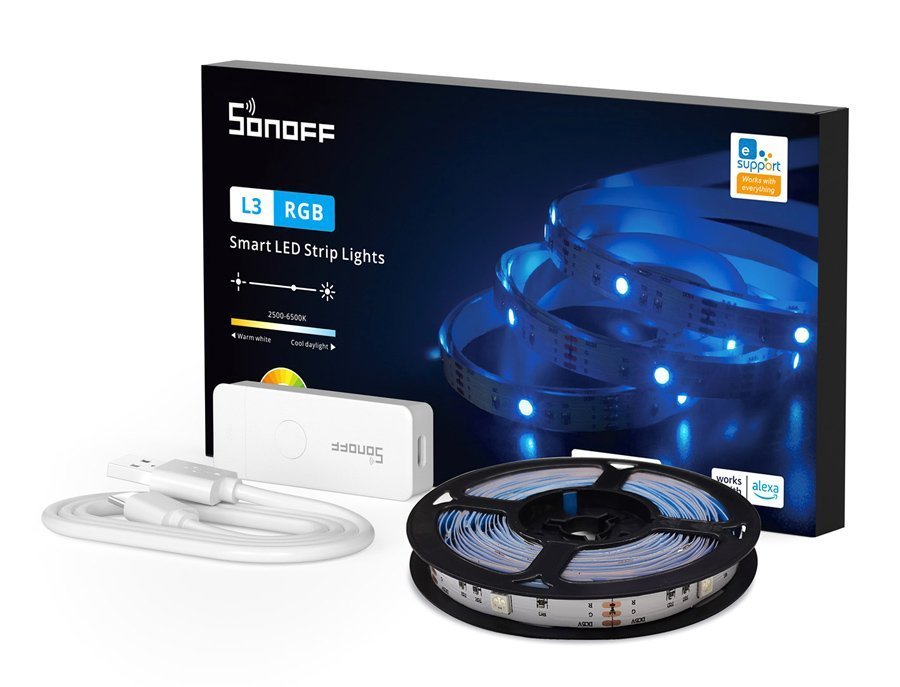 SONOFF smart LED καλωδιοταινία , RGB, Wi-Fi & Bluetooth, 5m 4032