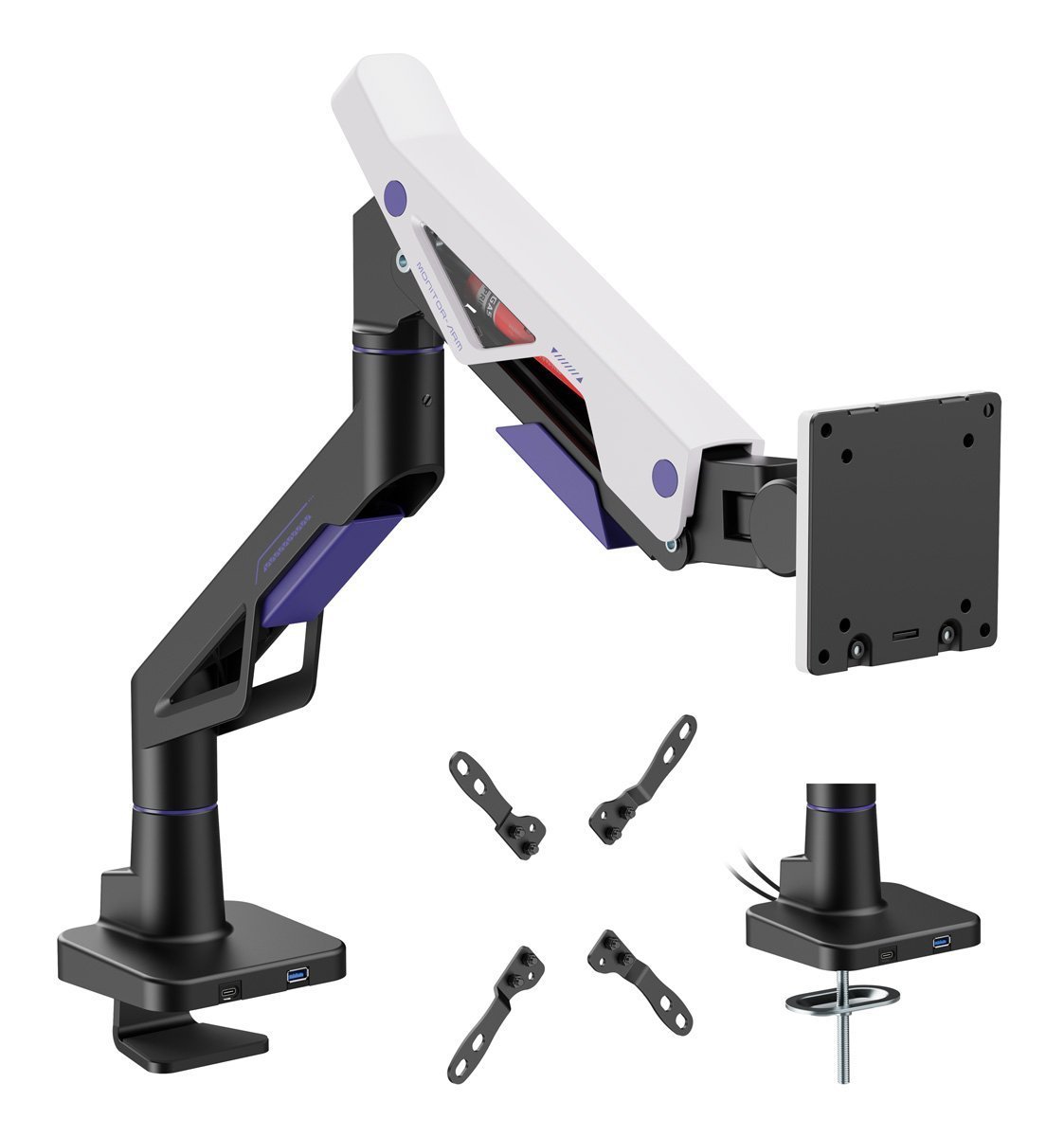 BRATECK gaming βάση γραφείου οθόνης , 24-57", έως 30kg, heavy duty 8763