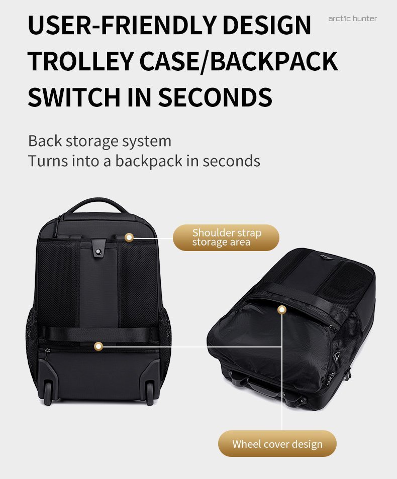 tsanta taxidioy me thiki laptop 15.6", trochilati, 27L, mayri 8583 15.6"
