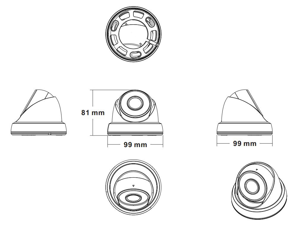 yvridiki kamera, 2.8mm, 5MP, IR eos 20m 7034 5MP