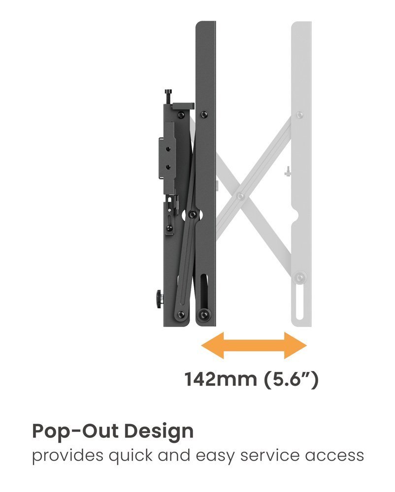 BRATECK επιτοίχια βάση τηλεόρασης , 37-70", έως 70kg, Pop-Out 6206 - Image 5