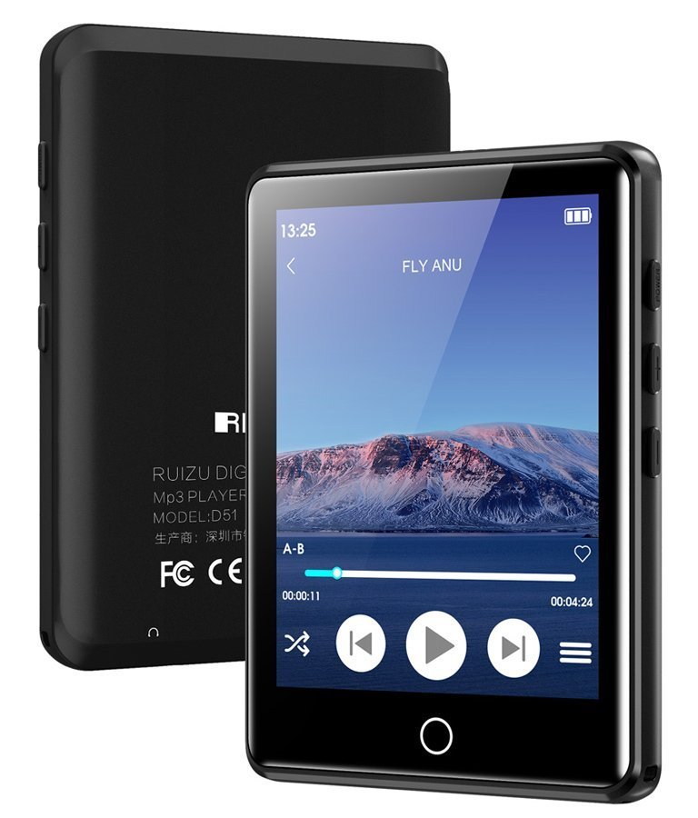 RUIZU MP3 player με οθόνη αφής 2.8", 8GB, ελληνικό μενού, μαύρο 5607
