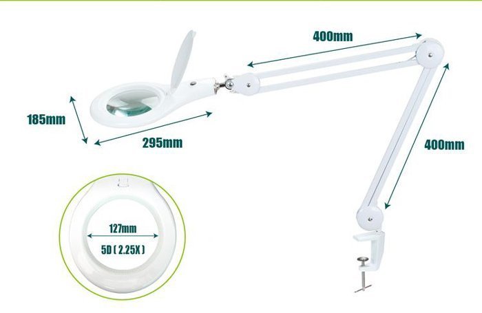 megethyntikos fakos me sfigktira, LED, 5D 2.25x, leykos 6478 Megethyntikos fakos 5