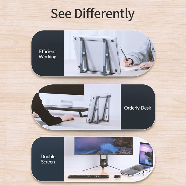 ORICO βάση για laptop , 11-17.4", μεταλλική, γκρι 8454 - Image 3